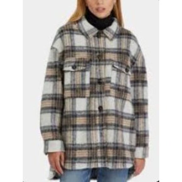 Sanctuary Shacket Shirt Womens Size Medium Town Wool Blend Jacket - Picture 2 of 11